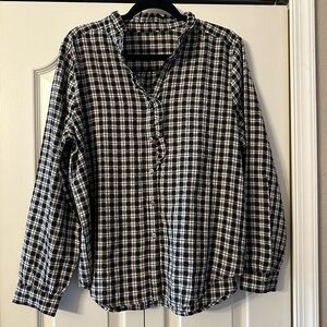 Loft plaid xl blouse
